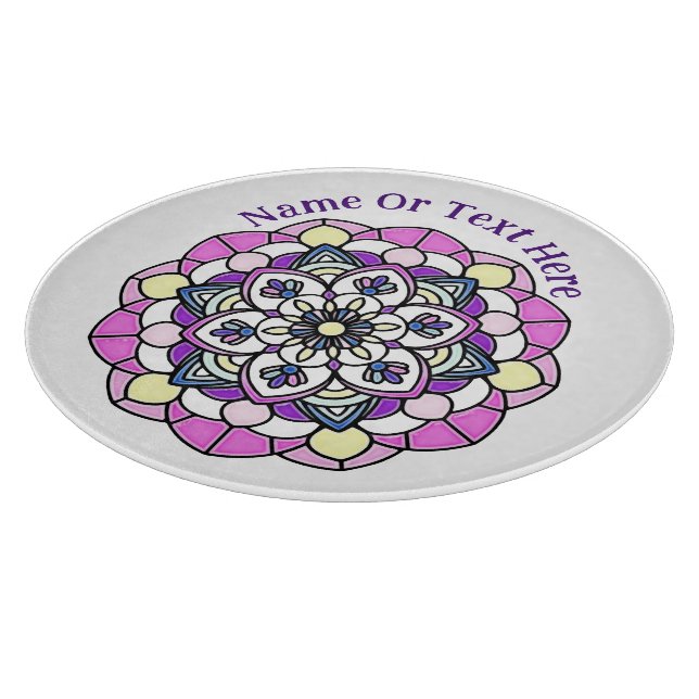 Spring Mandala Cutting Board (Corner)