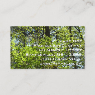 Spring Maple Leaves Nature Business Card