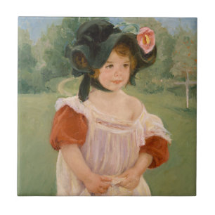 Spring: Margot Standing in a Garden 1900 Tile