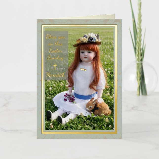  Spring Meadow Antique Doll Foil Card (Front)