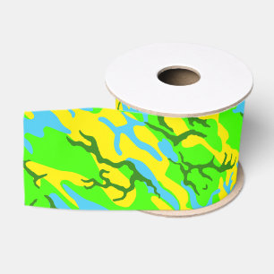 Spring Meadow Camo Grosgrain Ribbon
