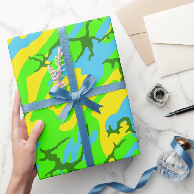Spring Meadow Camo Wrapping Paper (Gifting)