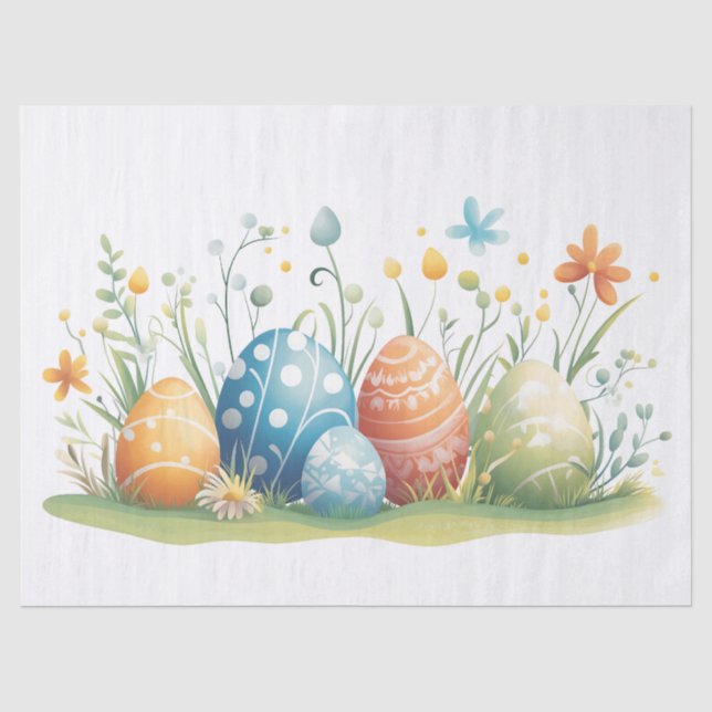 Spring Meadow Easter Tissue Paper – 10lb, 17"x23" (Front)