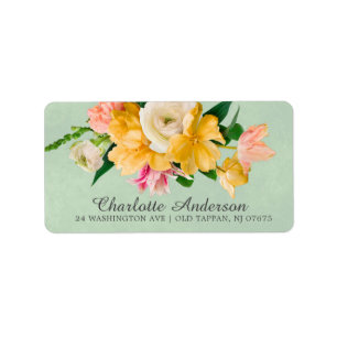 Spring Meadow Floral Bridal Shower Label