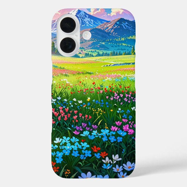 Spring Meadow & Mountains – Anime Landscape Case-Mate iPhone Case (Back)