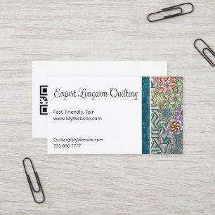 Spring Meadow Quilt Fully Customisable Biz Cards
