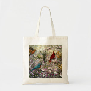 Spring Meet: Colorful Songbirds Bird Lovers Gifts Tote Bag