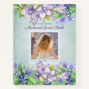 Spring Memorial Service Guest Book Lilac Photo