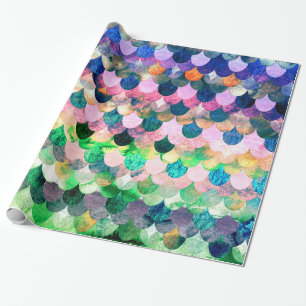 Spring Mermaidscales Mermaid Fishscales Scales Wrapping Paper