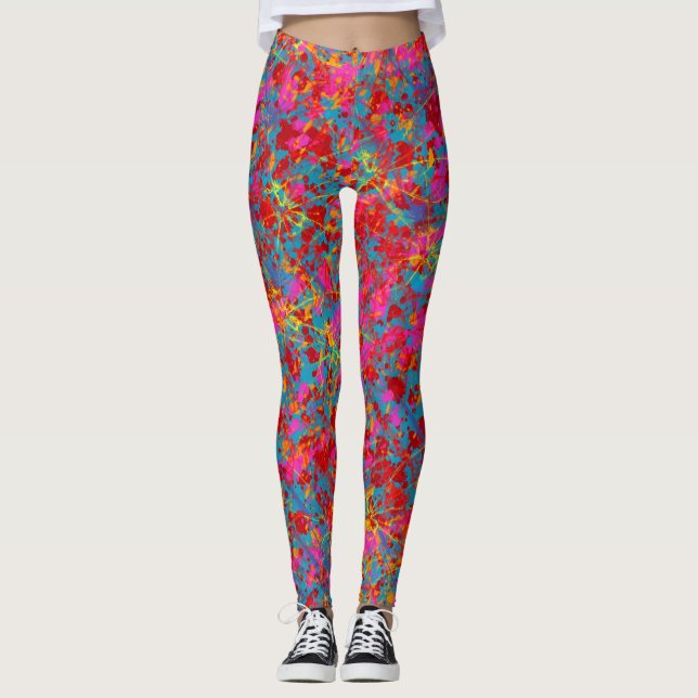 Spring Mix Light Blue LEGGINGS bl (Front)