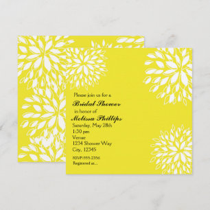 Spring Modern Yellow & White Floral Invitation