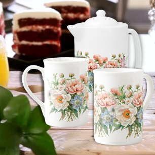 Spring Moments Bouquet of Flowers  Bone China Mug