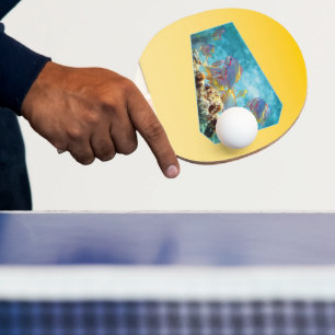 SPRING MOOD – Pastel Yellow light to deep Ping Pong Paddle