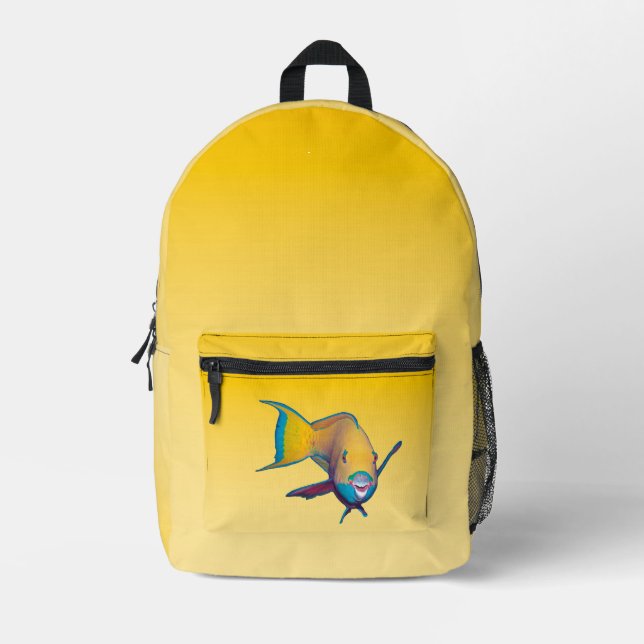 SPRING MOOD – Pastel Yellow | light to deep |  Printed Backpack (Front)