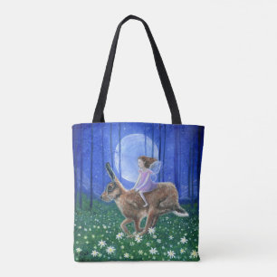 Spring Moon Hare Fairy Tote Bag