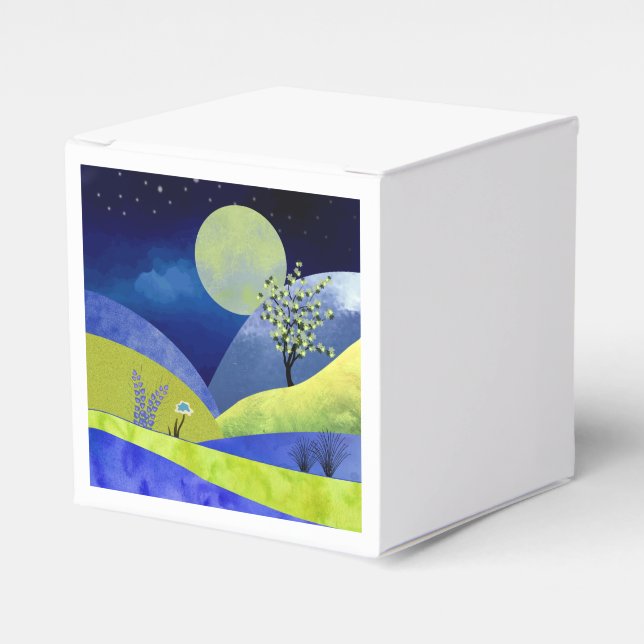 Spring Moonrise Favour Box (Front Side)