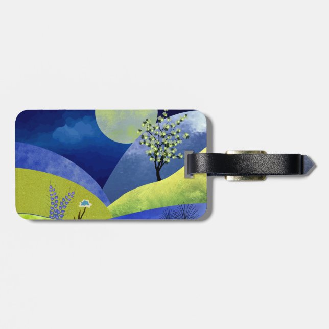 Spring Moonrise Luggage Tag (Back Horizontal)