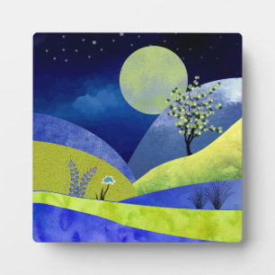 Spring Moonrise Plaque