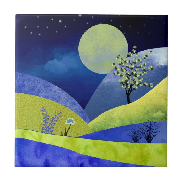 Spring Moonrise Tile (Front)