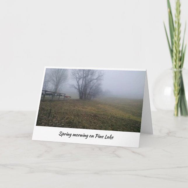Spring Morning on Pine Lake Card (Front)