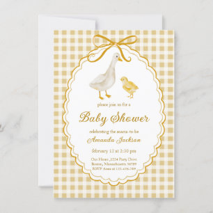 Spring Mother Goose and Gosling Baby Shower Invitation