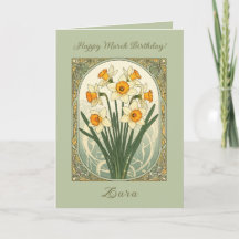 Spring Motif Daffodil March Birthflower