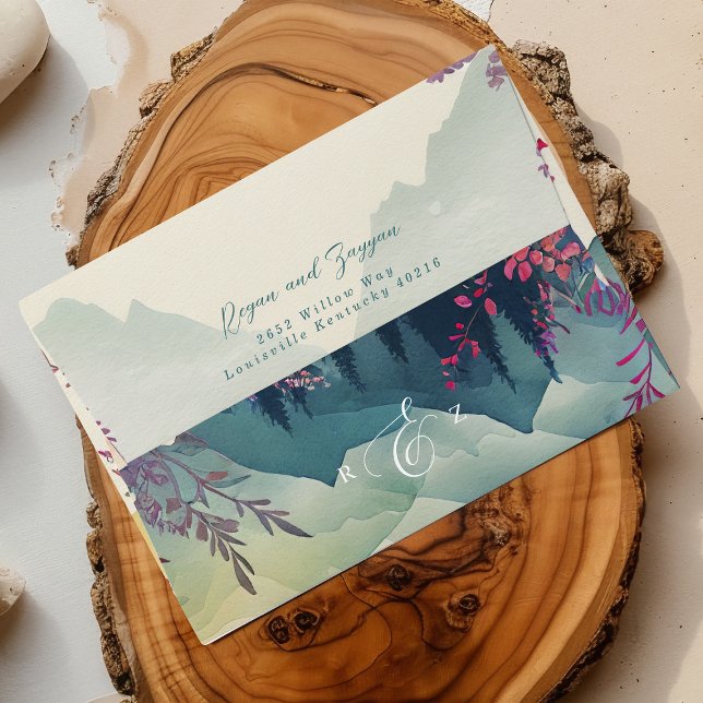 Spring Mountain Floral Wedding Envelope (Creator Uploaded)
