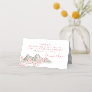 Spring Mountain Pink Seating Cards