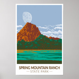 Spring Mountain Ranch State Park Nevada Vintage Poster