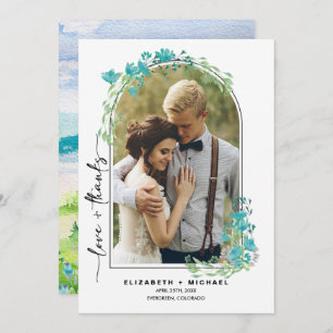 Spring Mountains Wedding Thank You Photo Card