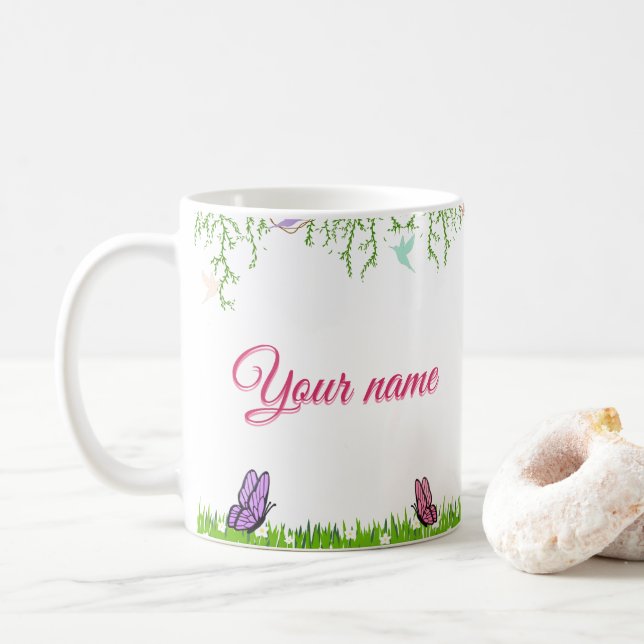 Spring Mug – Where Flowers Bloom So Does Hope –  (With Donut)