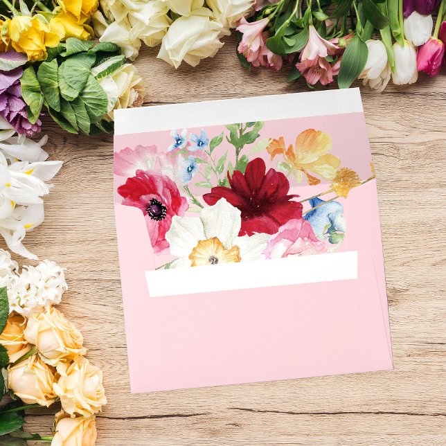 Spring Multi Colour Florals 4 Pink Envelope (Creator Uploaded)