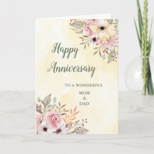 Spring Mum and Dad Anniversary Card