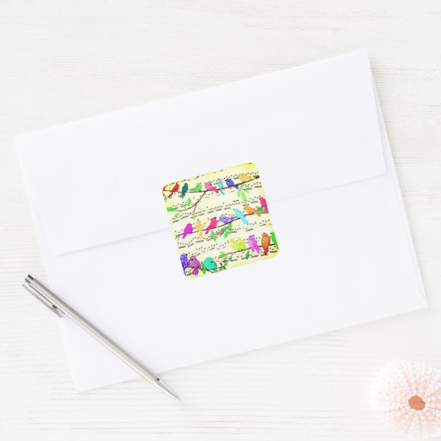Spring Musical Bird Sticker (Envelope)