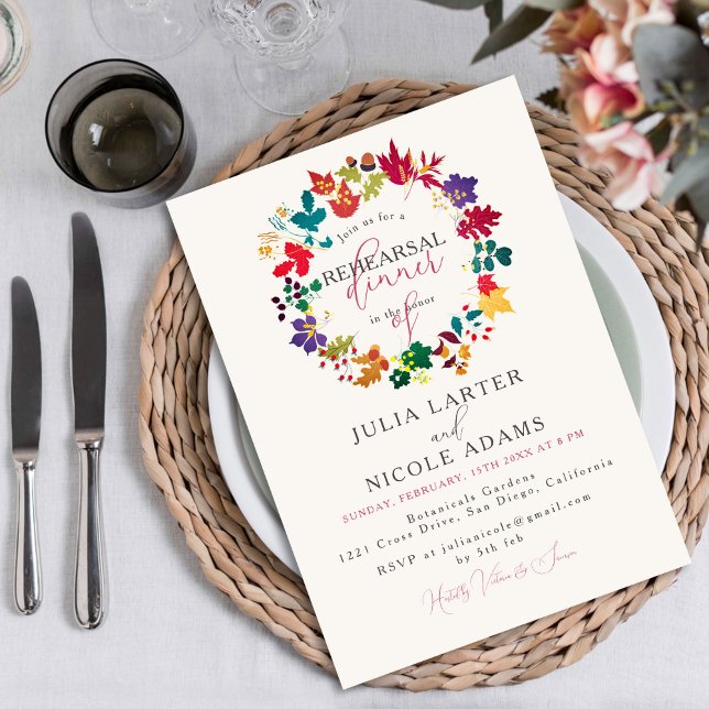 Spring Mustard Purple Meadow Rehearsal Dinner Invitation (Creator Uploaded)
