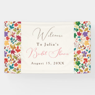 Spring Mustard Yellow Purple Flower Bridal Shower Banner