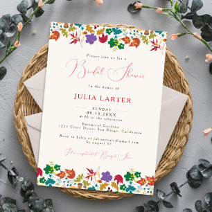 Spring Mustard Yellow Purple Flower Bridal Shower Invitation