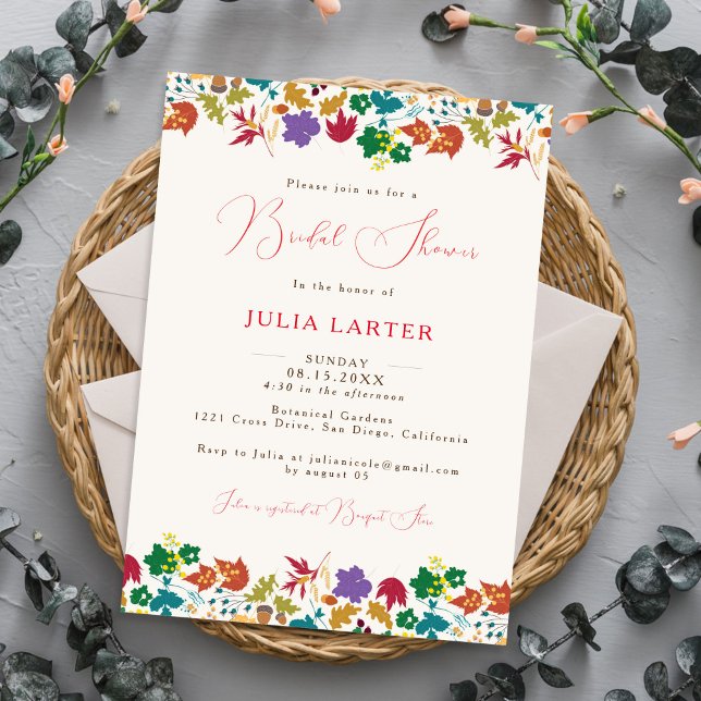 Spring Mustard Yellow Purple Flower Bridal Shower Invitation (Creator Uploaded)