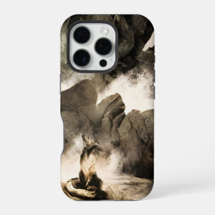 Spring Mystic Fox Misty Mountain Minimalist Zen iPhone 16 Pro Case