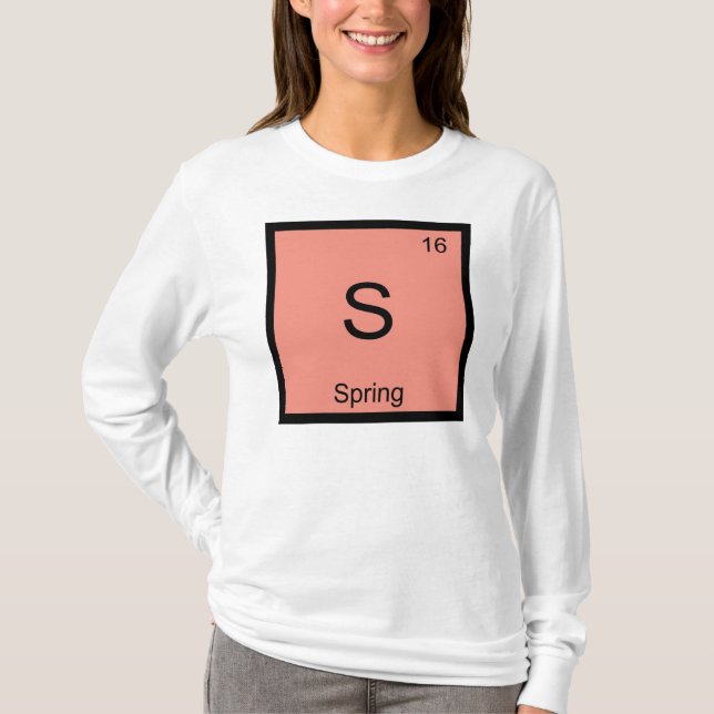 Spring Name Chemistry Element Periodic Table T-Shirt (Front)