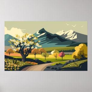 Spring Nature Landscape Poster