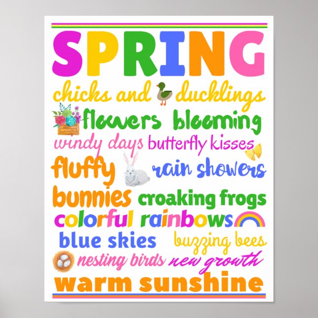 Spring Nature Subway Art Poster (Front)