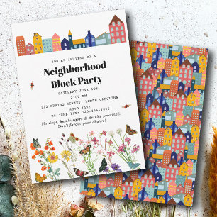 Spring Neighborhood BBQ Block Party Invitation