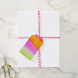 spring neon gift tags