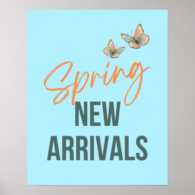 Spring New Arrivals Sign, Retail Sale Sign (Front)