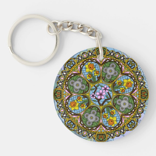 Spring Nouveau Acrylic Keychain (Front)