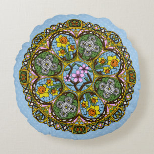 Spring Nouveau Round Pillow