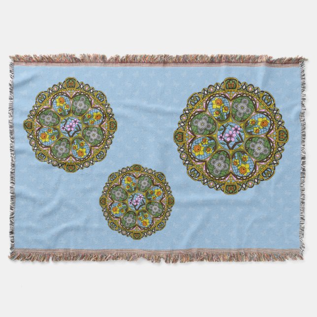 Spring Nouveau Throw Blanket (Front)