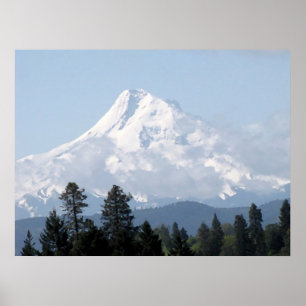 Spring on Mt Hood Oil Painting Poster