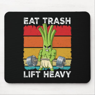 Spring Onion Gym Weight Training Eat Trash Lift He Mouse Mat